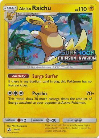 Alolan Raichu - SM72[Staff], SM Promos