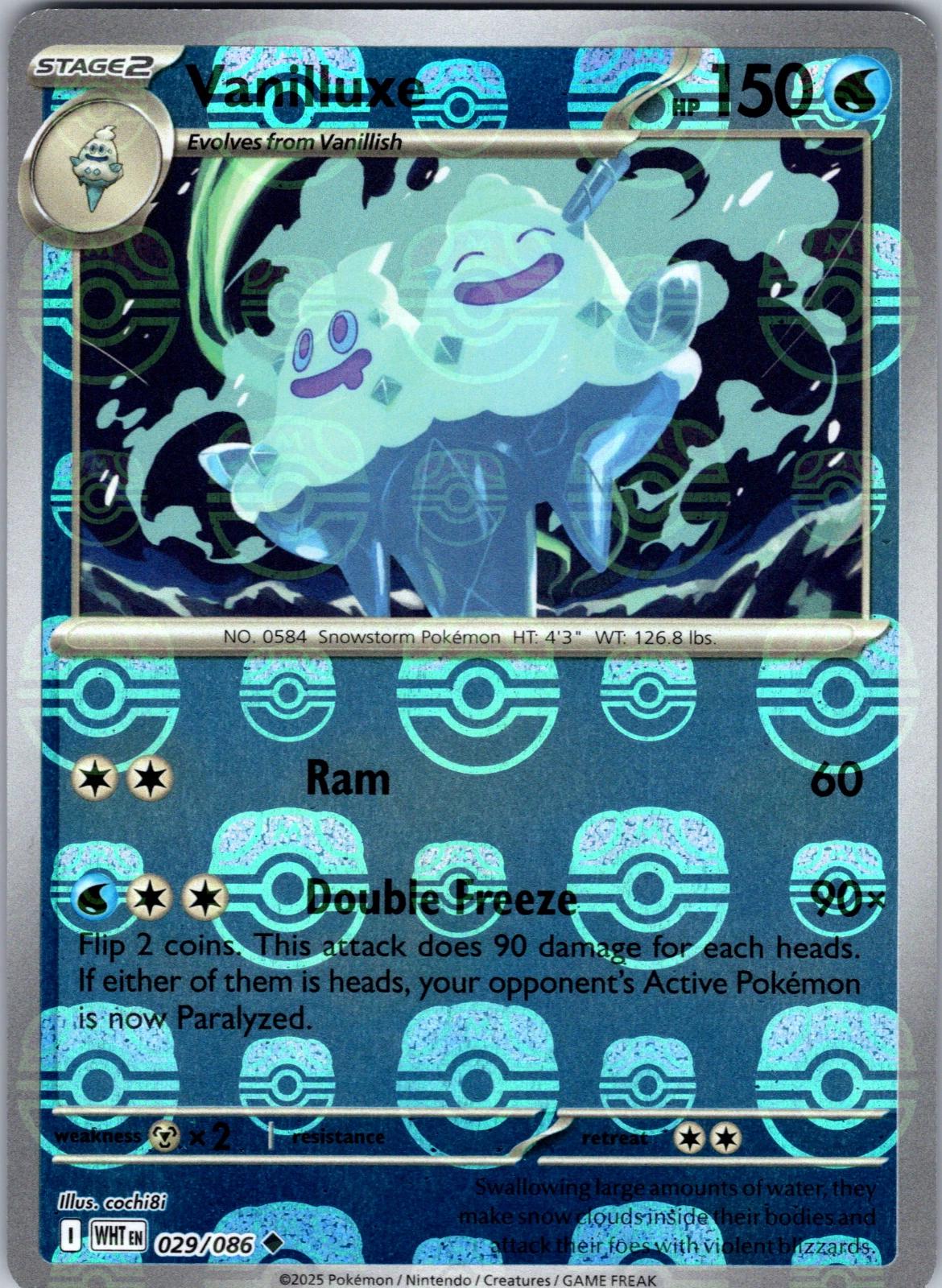 Vanilluxe (Master Ball Pattern), White Flare