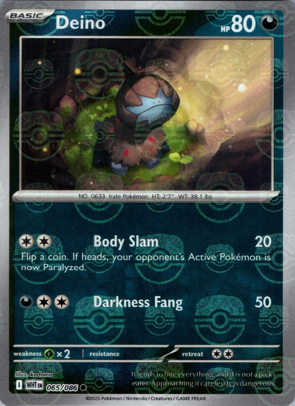 Deino (Master Ball Pattern), White Flare