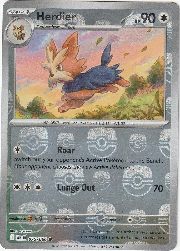Herdier (Master Ball Pattern), White Flare