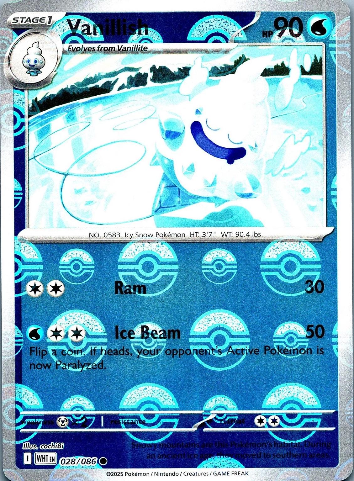 Vanillish (Poke Ball Pattern), White Flare