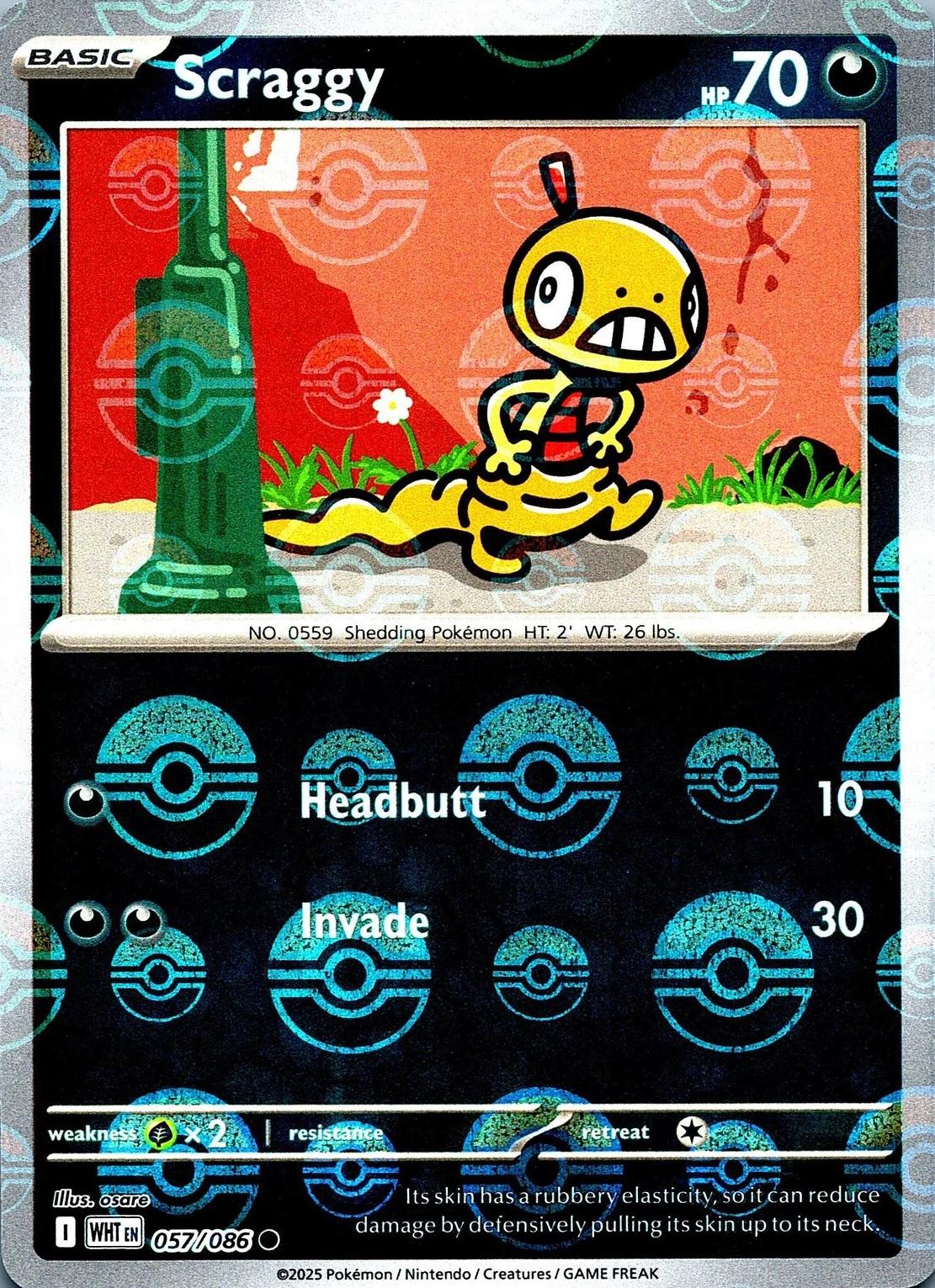 Scraggy (Poke Ball Pattern), White Flare