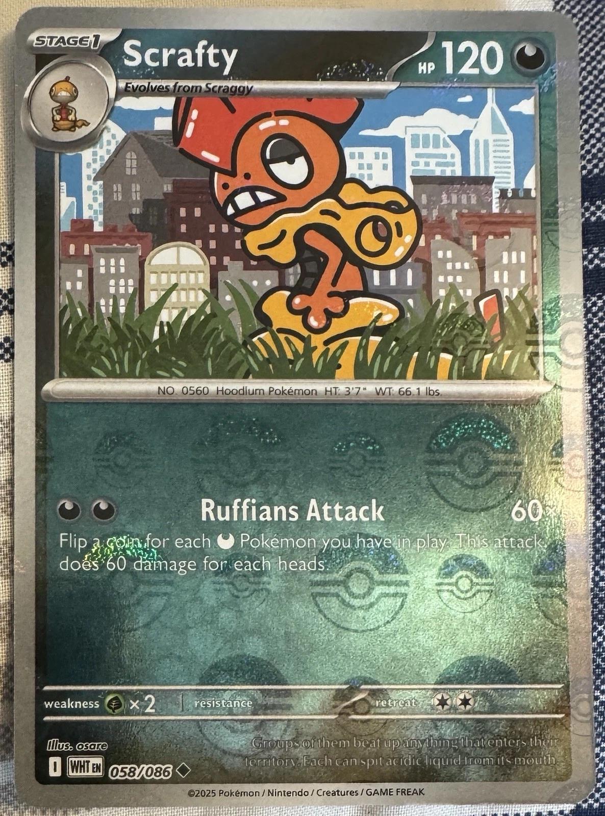 Scrafty (Poke Ball Pattern), White Flare