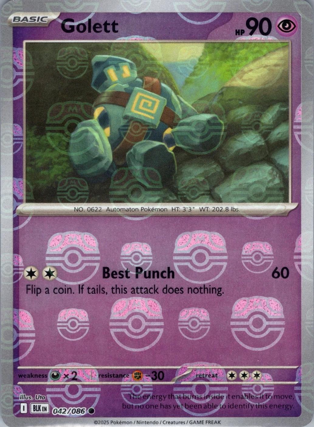Golett (Master Ball Pattern), Black Bolt
